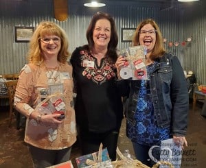 Cindee, Patty & Laurie at our Luv 2 Stamp Group Mini Catalog Launch Event Jan. 2020. Stampin Up demonstrator training and stamping day with Patty Bennett