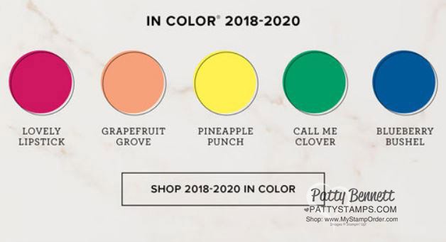 2018 2020 Stampin' Up! In Colors Retiring Soon!  www.PattyStamps.com