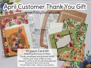 Memories & More card kit - April 2010 Thank You Gift from Patty Bennett for online orders. www.PattyStamps.com