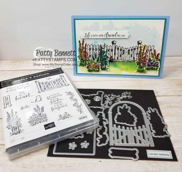 Grace's Garden stamp set from Stampin' Up! - watercolor card by Patty Bennett www.PattyStamps.com