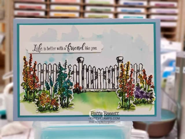 Grace's Garden stamp set from Stampin' Up! - watercolor card by Patty Bennett www.PattyStamps.com