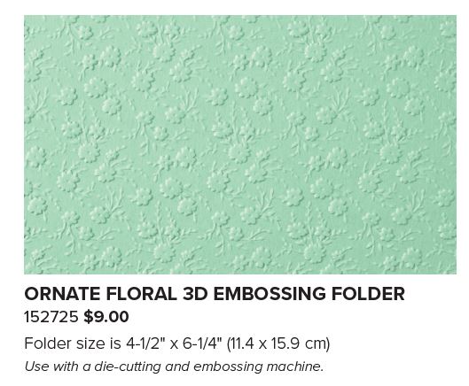 Ornate Garden Suite: Ornate Floral embossing folder #152725 www.PattyStamps.com
