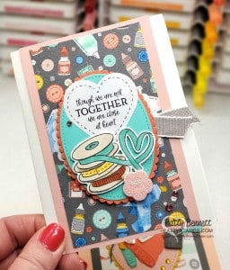 Stampin Up printable digital download set with greetings and images relevant to COVID-19 shelter in place guidelines. Card idea featuring Follow Your Art DSP by Patty Bennett www.PattyStamps.com