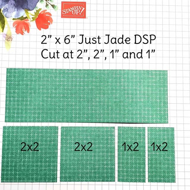 Dimensions for Mini Box featuring Stampin' Up! Celebrate Sunflowers bundle, Bumblebee cardstock, and Just Jade designer paper by Patty Bennett www.PattyStamps.com