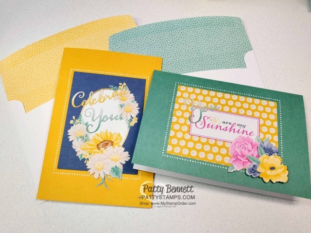 Flowers for Every season Memories & More cards - easy handmade greeting cards featuring new Stampin' UP! In Colors for 2020-2022 www.PattyStamps.com
