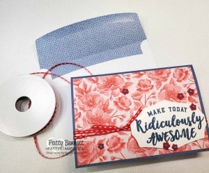 Flowers for Every season Memories & More cards paired with Stampin' Up! Ridiculously Aweome stamp set, Field of Flowers punch #152723, and Playful Pets Trim #152466 www.PattyStamps.com