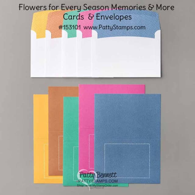 153101 Flowers for Every Season Memories & More cards & envelope pack from Stampin' UP! www.PattyStamps.com