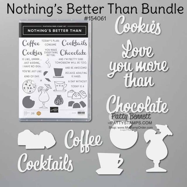 Nothing's Better Than Cocktails!! Stampin' UP! stamp set and dies #154061 www.PattyStamps.com