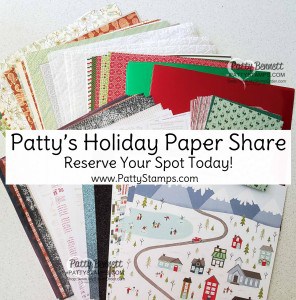 Paper Share for the Aug - Dec 2020 Holiday catalog from Stampin Up! offered by Patty Bennett www.PattyStamps.com