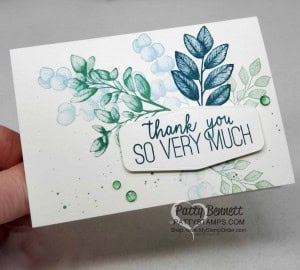 Forever Fern #simplestamping note card featuring Elegant Faceted Gems colored with Stampin Blends markers by Patty Bennett www.PattyStamps.com