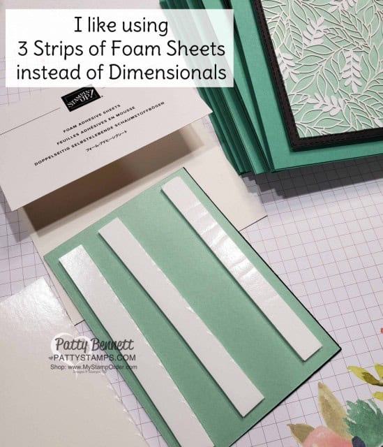 Foam Strips - adhesive back foam for popping up card elements on handmade cards. #152815 from Stampin' UP!  www.PattyStamps.com