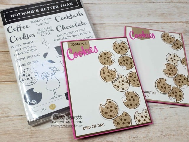 Nothing's Better than Chocolate Chip Cookies handmade card idea featuring Stampin' UP! bundle #154061. shop Stampin UP online www.PattyStamps.com
