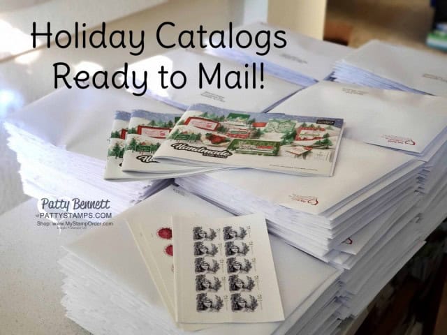 Stampin Up Holiday catalogs for 2020 are ready to mail from Patty Bennett Stampin Up demonstrator
