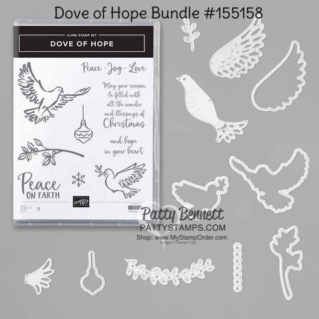 Stampin' Up! Dove of Hope bundle great for Christmas Cards #155158 www.PattyStamps.com