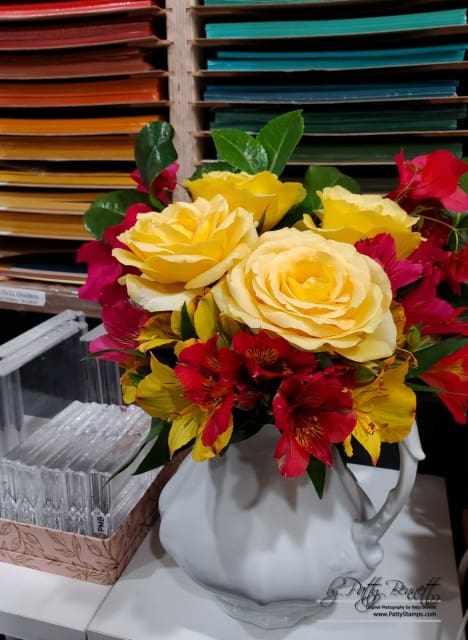 Patty's rose garden bouquet for the craft room! www.PattyStamps.com