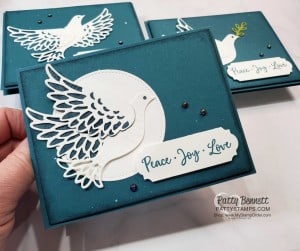 Simple Christmas Card idea featuring Stampin' Up! Dove of Hope bundle www.PattyStamps.com