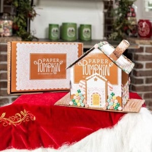 Stampin' UP! November 2020 Paper Pumpkin kit - gingerbread house. www.PattyStamps.com