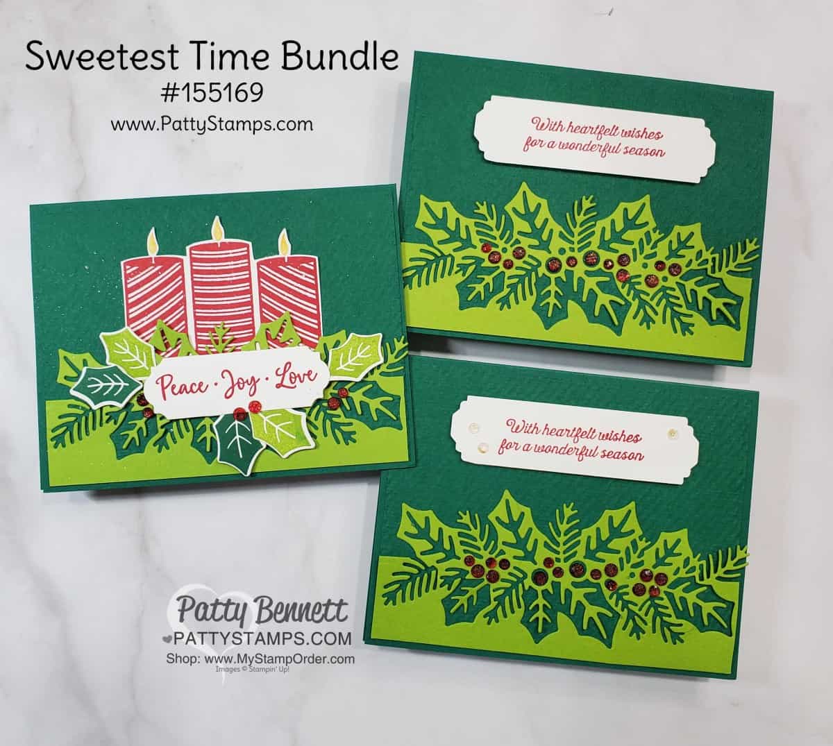 Sweetest Time Bundle Christmas Card Idea - Patty Stamps