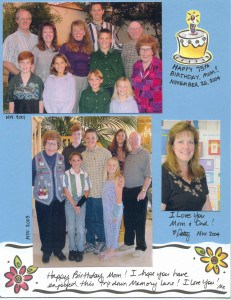 Thanksgiving memories 2004 Mom's 75th birthday