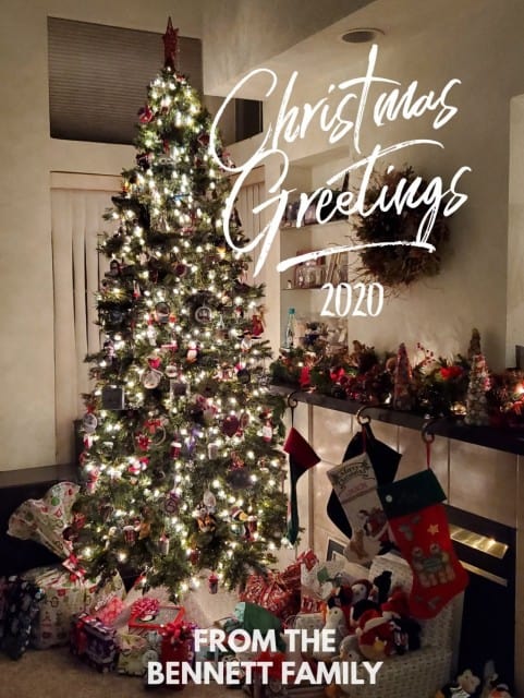 Christmas 2020 Bennett family Christmas Tree.