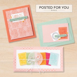 Stampin' Up! Posted for You Bundle card and project ideas featuring Postage Stamp Punch www.PattyStamps.com