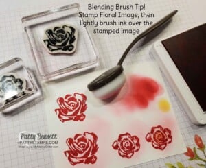 Blending Brush Tip for Brushed Blooms Bundle from Stampin' Up! www.PattyStamps.com