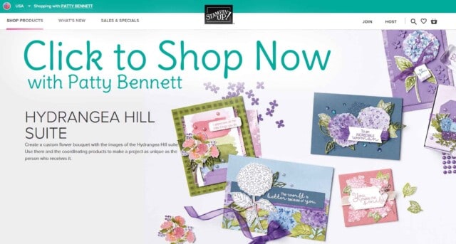 Shop online Stampin Up Hydrangea Hill Suite www.PattyStamps.com