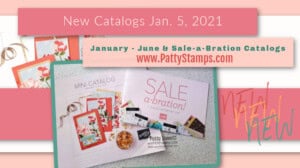 New 2021 Stampin' Up! catalogs and Sale-a-Bration brochure and gifts start Jan. 5 2021. Shop with Patty Bennett www.PattyStamps.com demonstrator since 1995.