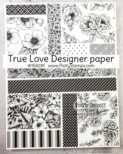 Stampin' Up! True Love designer paper #154281 www.PattyStamps.com