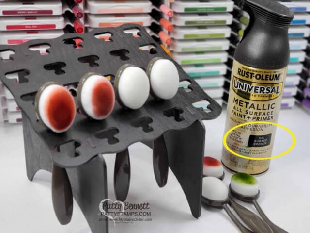 Stampin' Up! Blending Brush storage solution from Stamp-n-Storage!  Craft Room Organization ideas by Patty Bennett
