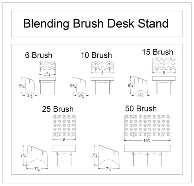 Blending Brush Desk Stand Storage Options from Stamp-n-Storage