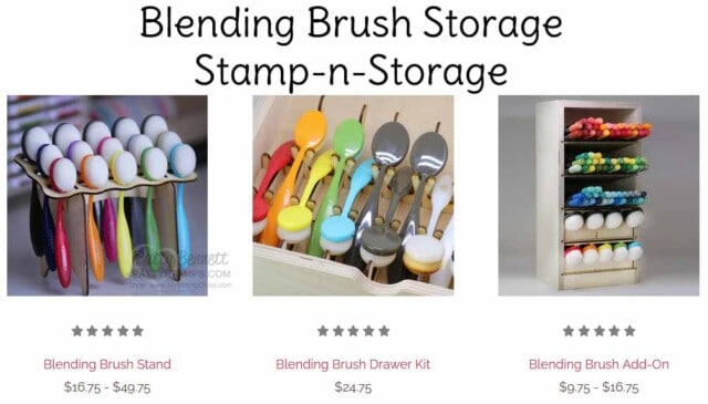 Stampin' Up! Blending Brush storage solution from Stamp-n-Storage! 3 options to select from.  