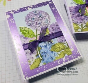 Mercury Acetate paper from the Stampin' Up! Hydrangea Hill suite card idea by Patty Bennett www.pattyStamps.com