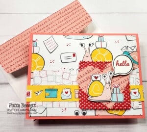 Stampin Up! Snail Mail Suite card idea featuring Snailed It Stamp Set. Idea by Kurstan. Stamped by Patty Bennett