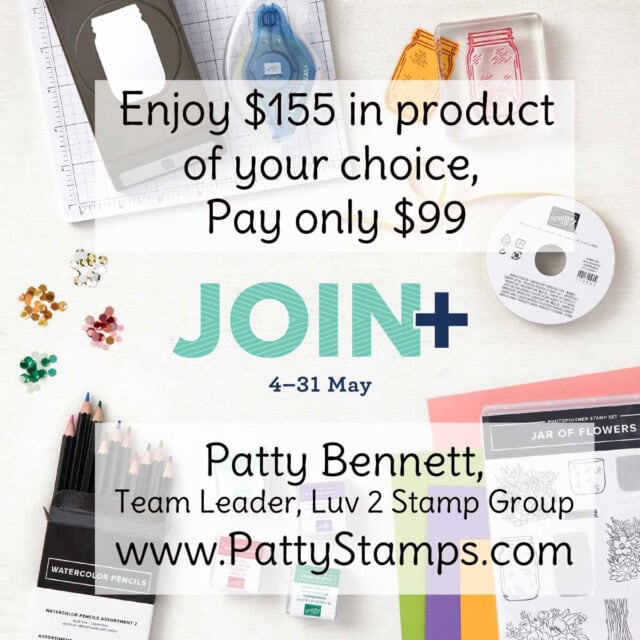 Stampin Up! Starter Kit new demonstrator special May 4-31, 2021. Enjoy $155 in product for only $99 and enjoy free shipping, too! www.PattyStamps.com