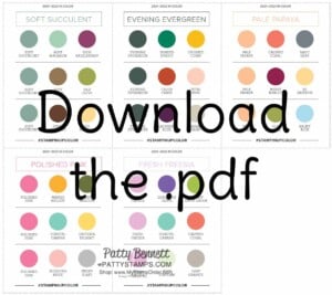 Download the .pdf file for Stampin' Up! 2021 2023 In Color Combo suggestions