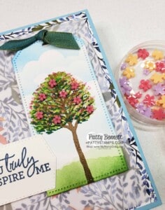 Beauty of the Earth suite / Beauty of Friendship stamp set card ideas for spring, featuring Tailored Tags and Loose Flower Flourishes by Patty Bennett www.PattyStamps.com