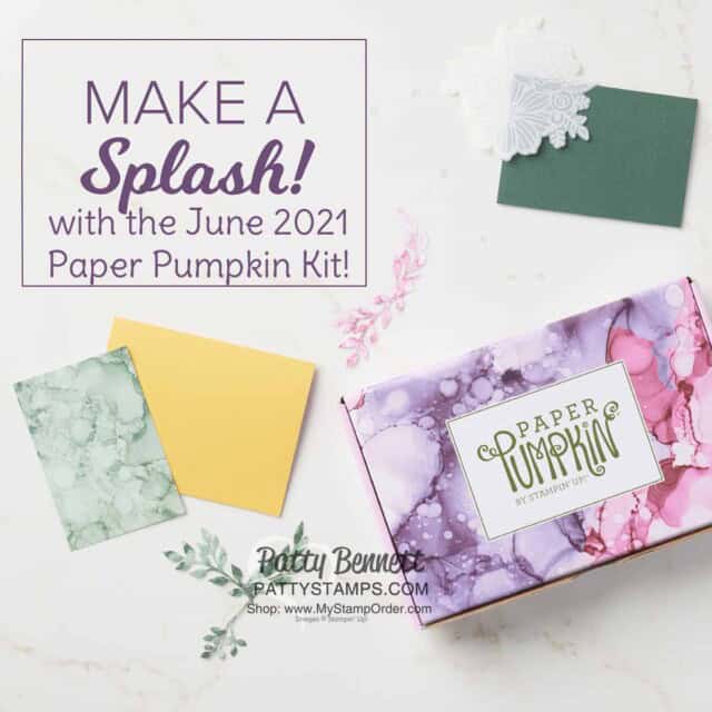 Expressions in Color card making kit from Stampin Up! June 2021 Paper Pumpkin kit www.PattyStamps.com