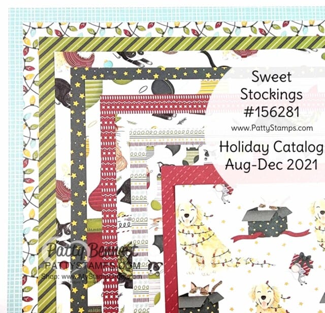 Sweet Stockings Suite Designer Paper, Christmas Card Making and crafting supplies from Stampin' Up!