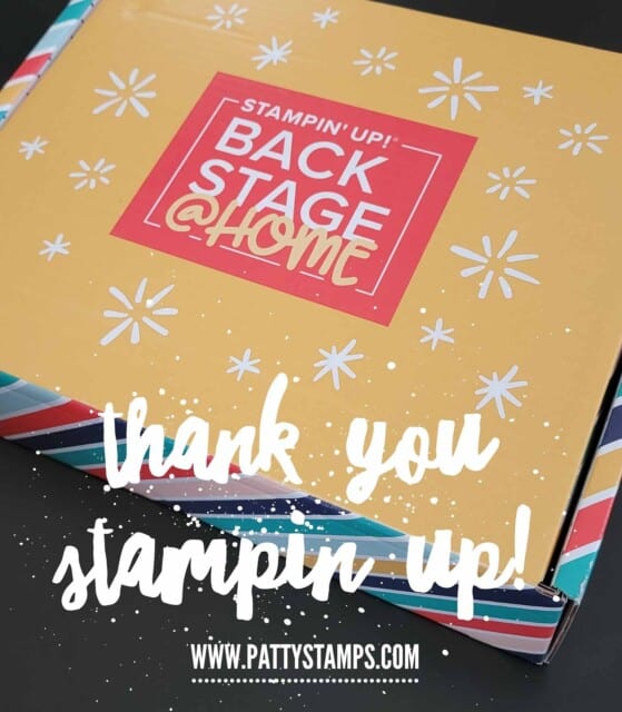 Stampin' UP! Backstage at home box Leadership 2021 event. www.PattyStamps.com