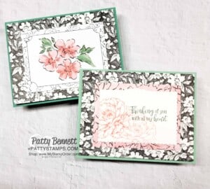 Beautifully Penned designer paper Sale-a-Bration gift from Stampin' Up! - Tri-fold pocket cards by Patty Bennett