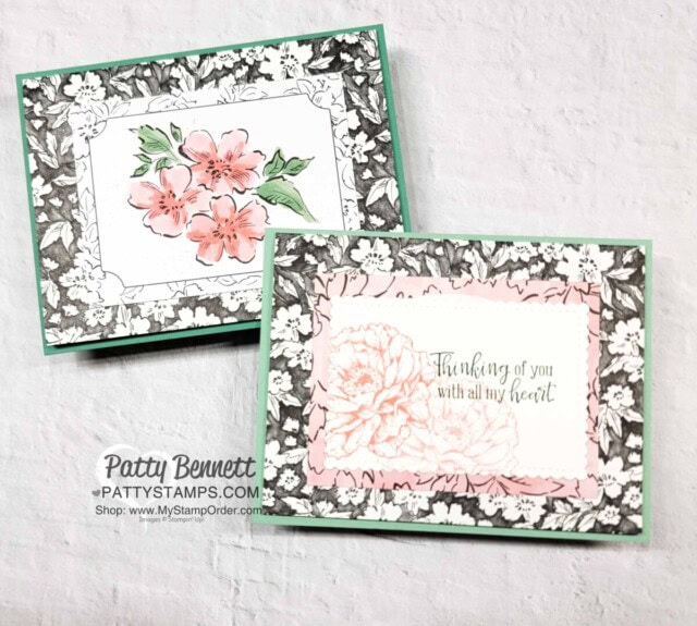 Beautifully Penned designer paper Sale-a-Bration gift from Stampin' Up! - Tri-fold pocket cards by Patty Bennett