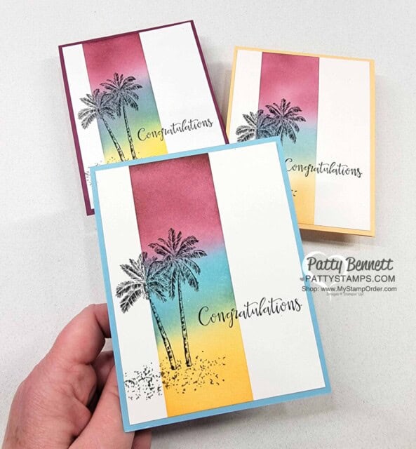 Stampin' Up! Blending Brushes Ink Blending Tips and the Timeless Tropical stamp set - from Patty Bennett
