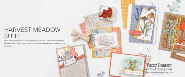 Harvest Meadow Suite from Stampin' Up!: papercrafting supplies for fall, floral and nature cards and more.