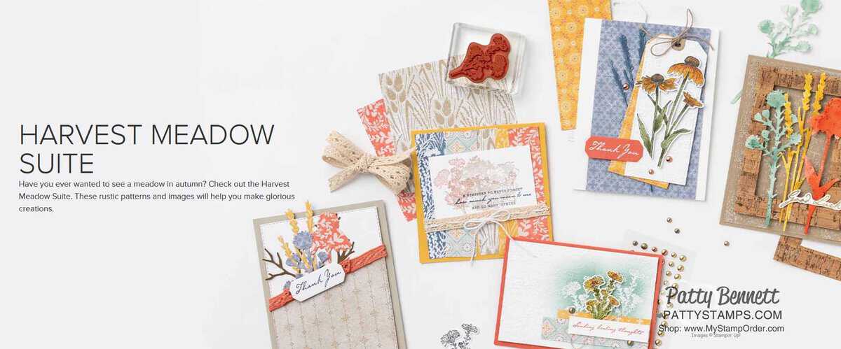 Harvest Meadow Suite from Stampin' Up!: papercrafting supplies for fall, floral and nature cards and more.