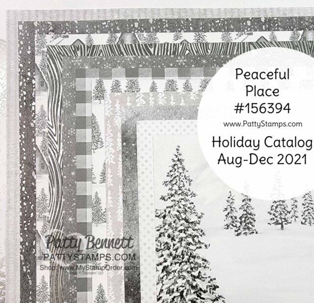 Peaceful Place designer paper from Stampin Up! #156394 www.PattyStamps.com