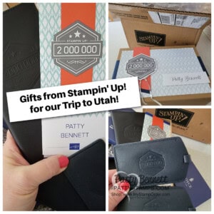 Luggage Tags gifts for my 2 million dollar sales milestone trip to Stampin' Up!, Riverton UT