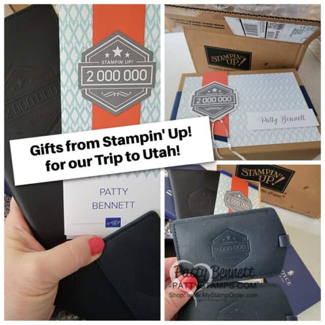 Luggage Tags gifts for my 2 million dollar sales milestone trip to Stampin' Up!, Riverton UT