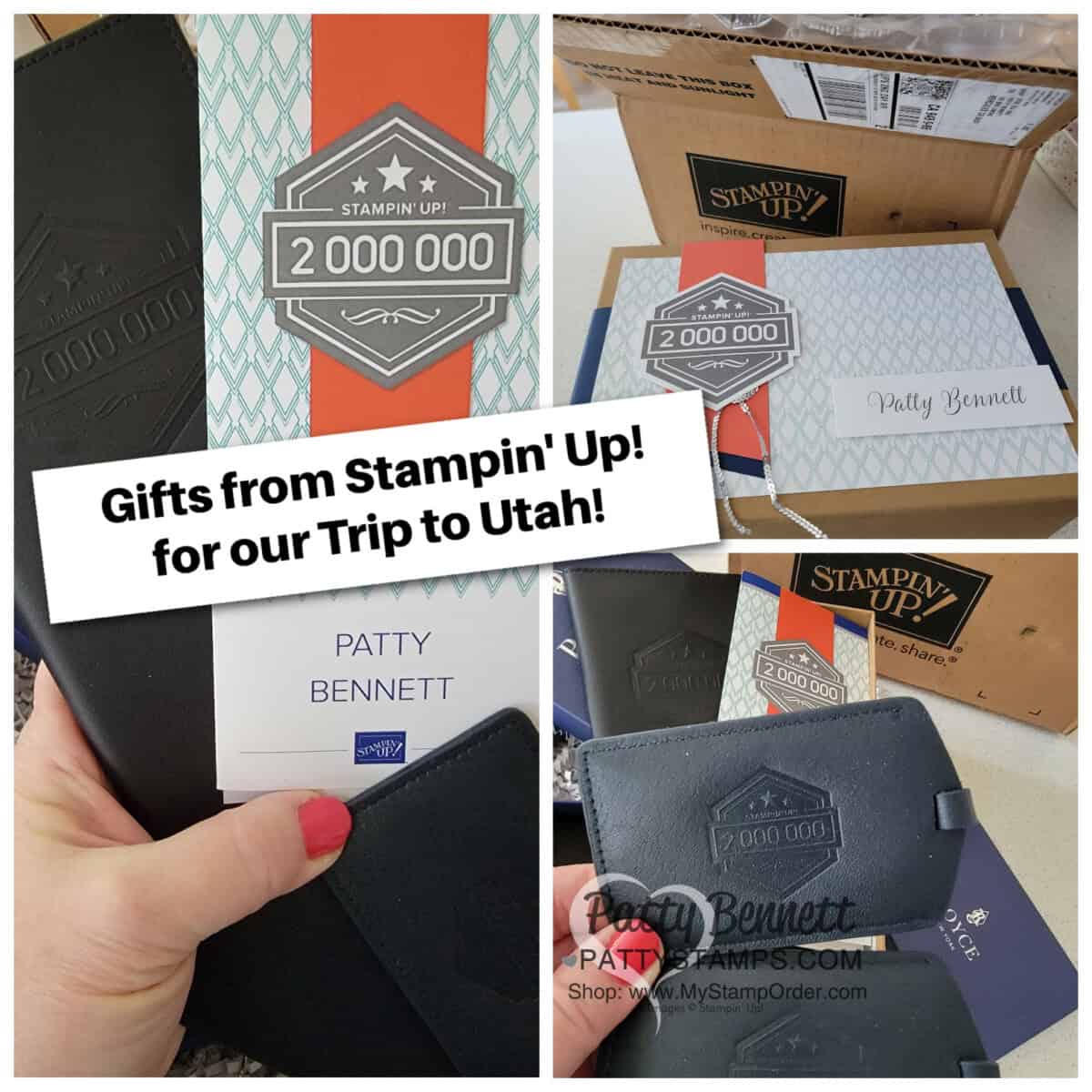 Luggage Tags gifts for my 2 million dollar sales milestone trip to Stampin' Up!, Riverton UT