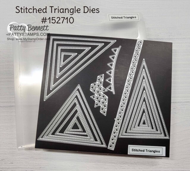 Slash Cards featuring Stampin' UP! Stitched Triangle Dies, by Patty Bennett www.PattyStamps.com